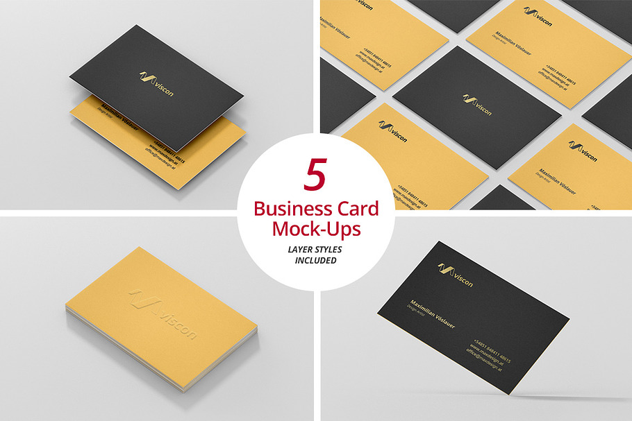 Business Card Mock-Ups in Print Mockups - product preview 8