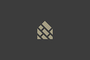 House brick creative logotype. Abstract home vector logo.