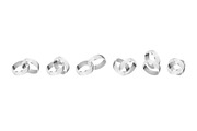Silver wedding rings, realistic design isolated on white background