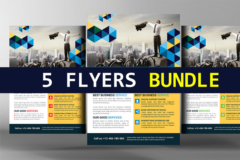 5 Sales Services Flyers Bundle