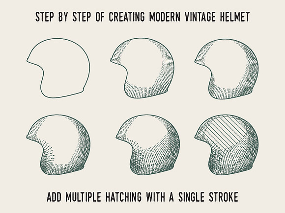 Modern Vintage Cross Hatch Brush in Photoshop Brushes - product preview 3