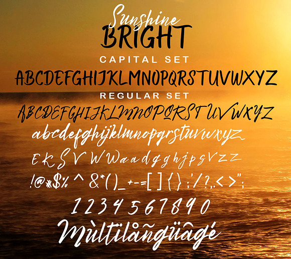 Bright Sunshine "Font Duo" in Script Fonts - product preview 7