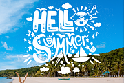 Grunge Quote "Hello Summer"