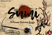50 Sumi Brush Pack-Photoshop Brushes