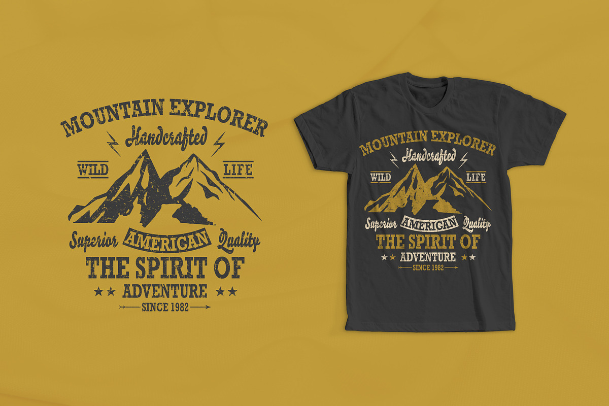 Mountain Explorer 1 T-shirt Design in Illustrations - product preview 8