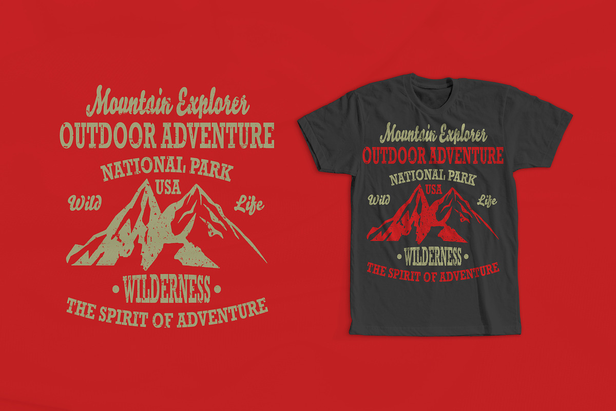 Mountain Explorer 2 T-shirt Design in Illustrations - product preview 8