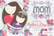 Mother's Day Clipart & Vector #15