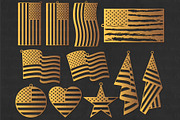 American USA Flag Earrings SVG Files