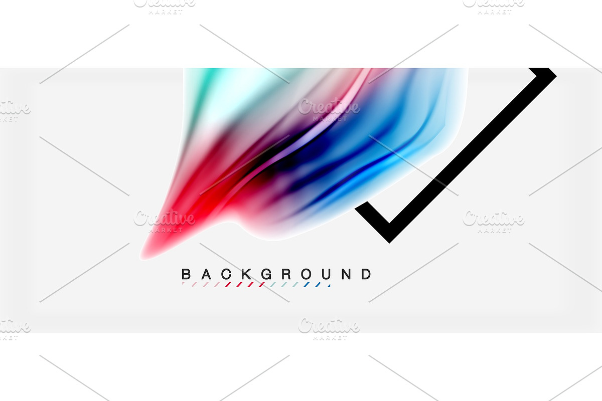 Blurred fluid colors background, abstract waves lines, vector illustration in Textures - product preview 8