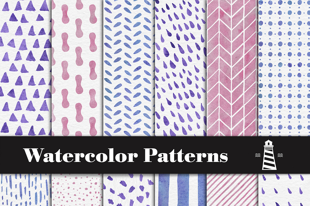 Colorful Watercolor Patterns in Graphics - product preview 8
