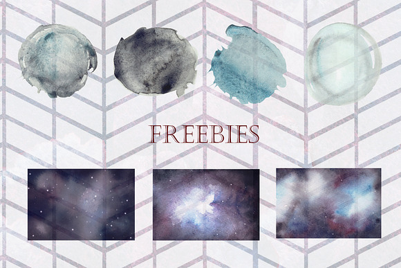 57 Moody Watercolor Elements Bundle in Textures - product preview 4