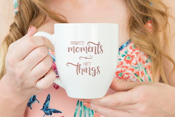 Woman holding Bistro Mug Mockup in Product Mockups - product preview 1