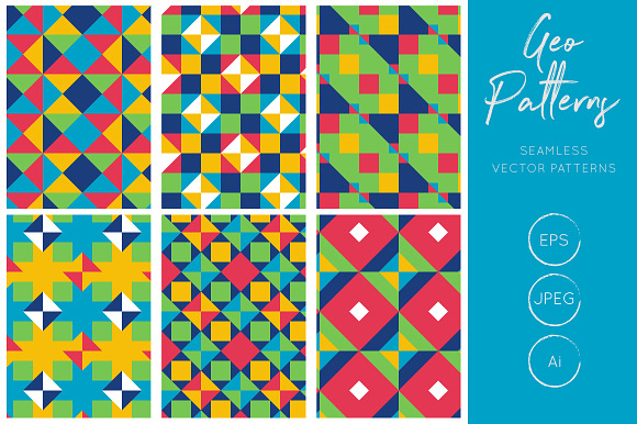 Geometric Tiles Vector Patterns in Patterns - product preview 2