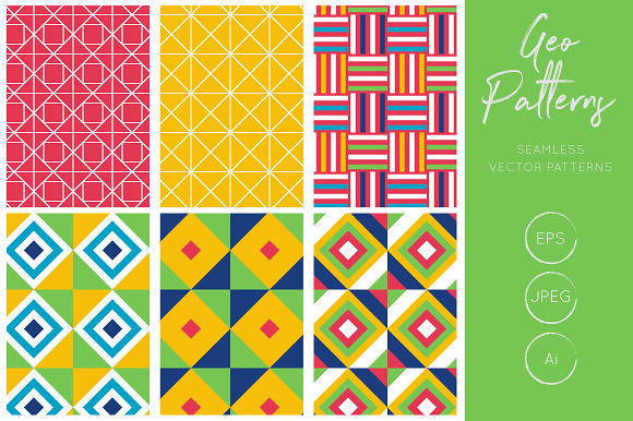 Geometric Tiles Vector Patterns in Patterns - product preview 3
