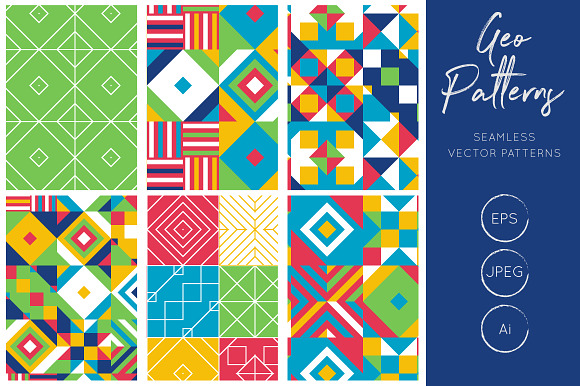 Geometric Tiles Vector Patterns in Patterns - product preview 5