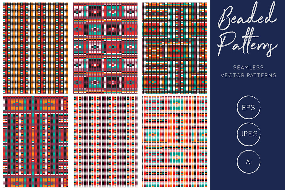 Bead Effect Tribal Seamless Patterns in Patterns - product preview 8