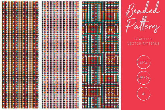 Bead Effect Tribal Seamless Patterns in Patterns - product preview 1