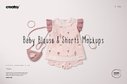 Baby Blouse & Shorts Mockup Set