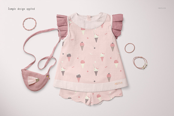 Baby Blouse & Shorts Mockup Set in Product Mockups - product preview 3