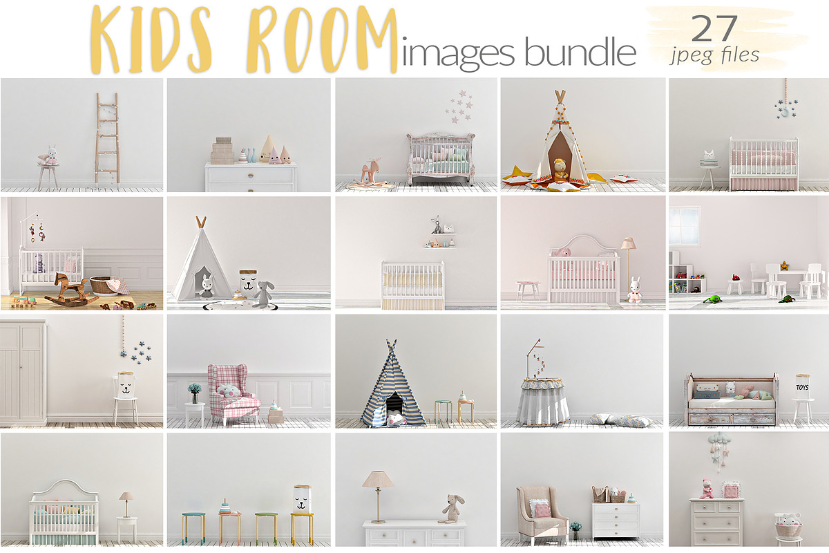 Kids Room Images Bundle - set of 27 in Product Mockups - product preview 8