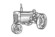 illustration wheeled tractor