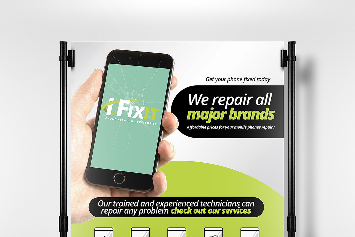 Phone Repair Shop Poster Template in Flyer Templates - product preview 8