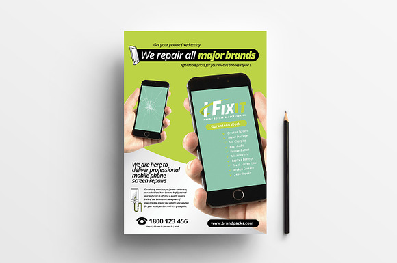 Phone Repair Shop Templates Pack in Flyer Templates - product preview 2