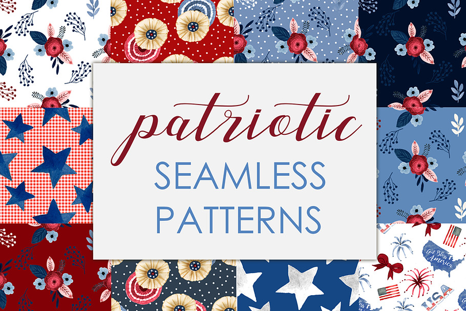 Patriotic patterns in Illustrations - product preview 8