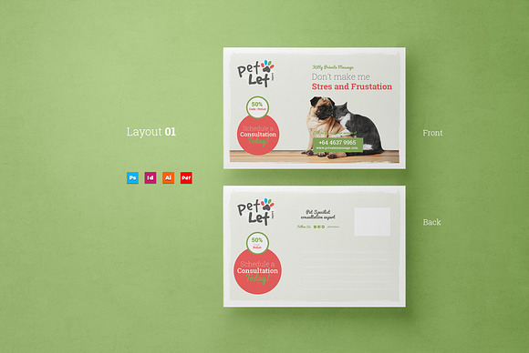 Veterinary Clinic postcard in Postcard Templates - product preview 1