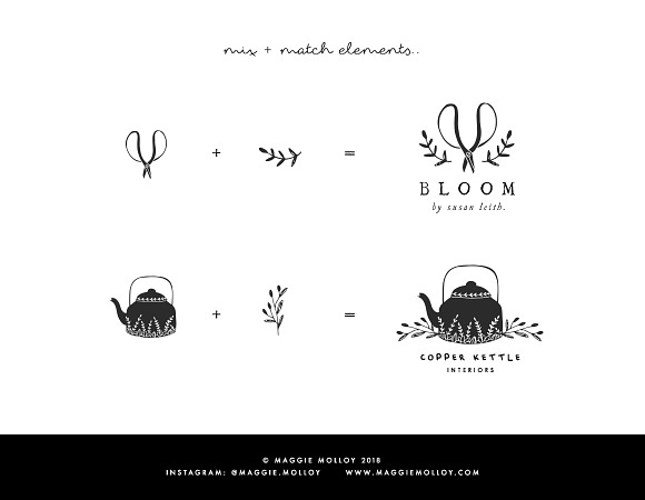 PNG 101 Hand Drawn Logo Elements in Illustrations - product preview 5