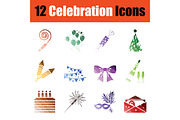 Set of celebration icons