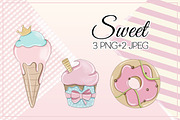 Illustrations "Sweet" Candy Pink