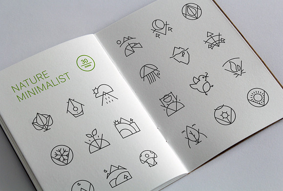 Nature Minimalist Icons Set in Flower Icons - product preview 1