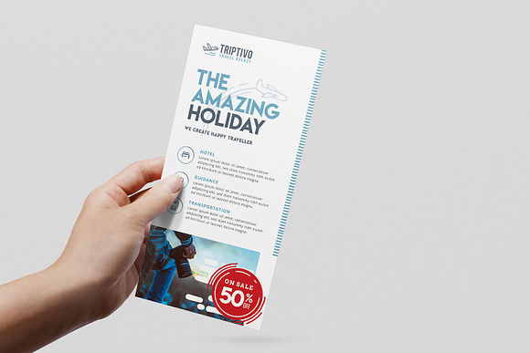 Travel Company DL Card Template in Card Templates - product preview 1