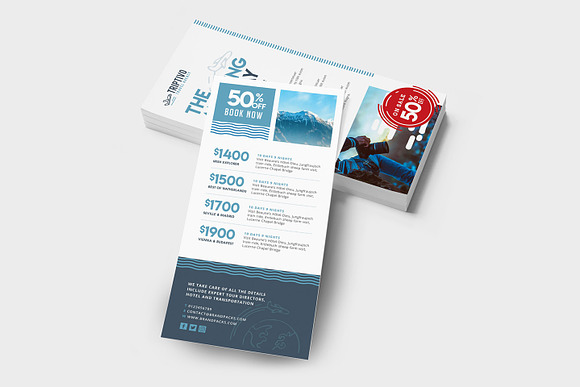 Travel Company DL Card Template in Card Templates - product preview 2