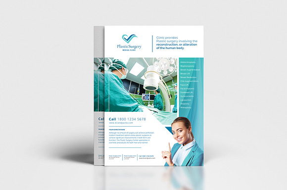 A4 Plastic Surgery Poster Template in Flyer Templates - product preview 2