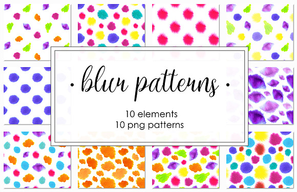 Blur patterns collection in Illustrations - product preview 3