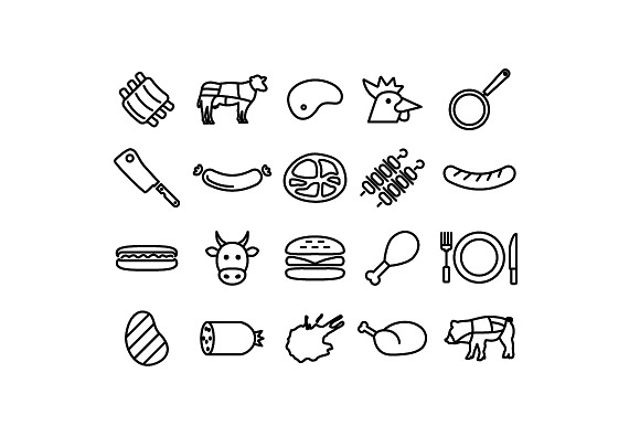 400+ outline FOOD ICONS in Food Icons - product preview 4