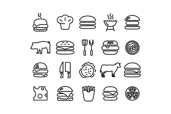400+ outline FOOD ICONS in Food Icons - product preview 14
