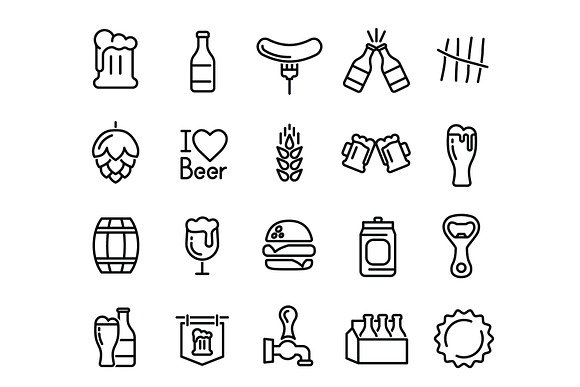 400+ outline FOOD ICONS in Food Icons - product preview 18
