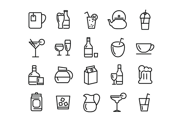 400+ outline FOOD ICONS in Food Icons - product preview 19