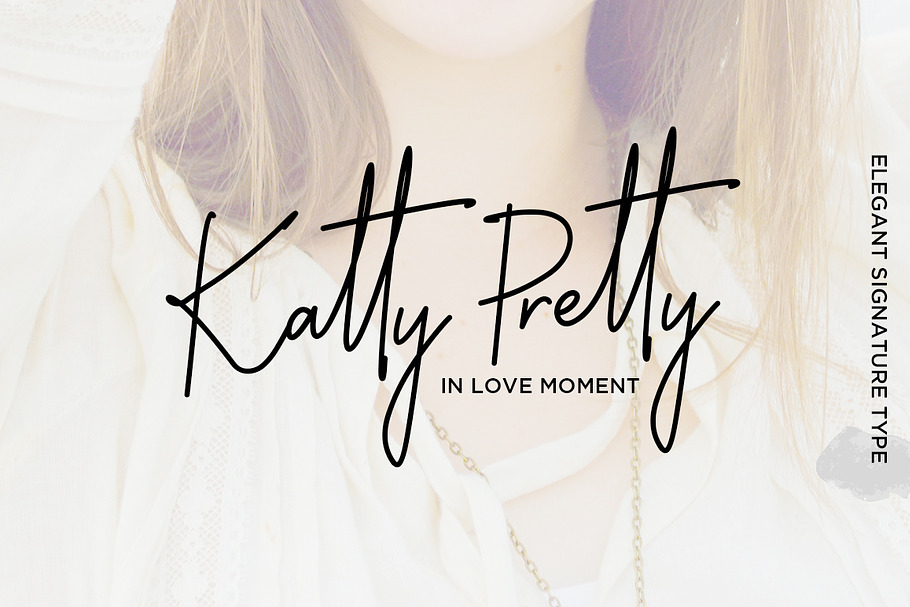 Katty Pretty l Handwritten Signature in Script Fonts - product preview 8
