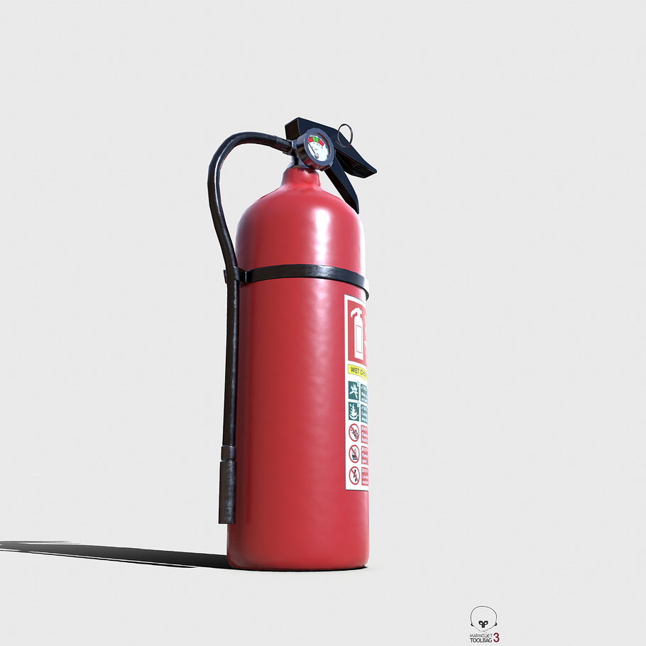 Fire extinguisher PBR in 3D - product preview 3