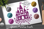 Glitter Princess Castle Clipart Set 