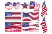 American flag SVG, Distresse flag.