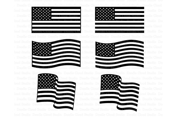 American flag SVG, Distresse flag. in Illustrations - product preview 2