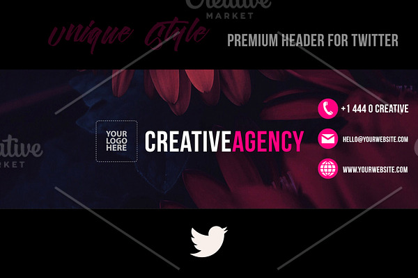 Creative Agency Twitter Header (PSD)