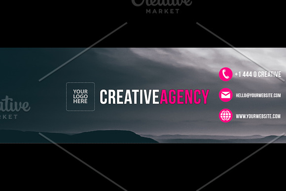 Creative Agency Twitter Header (PSD) in Twitter Templates - product preview 2