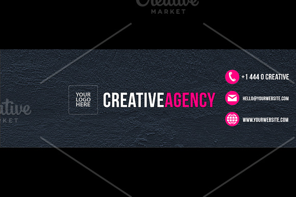 Creative Agency Twitter Header (PSD) in Twitter Templates - product preview 3