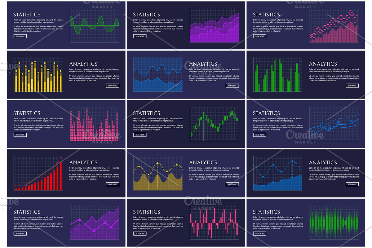 Analytics and Statistics Infographics Collection in Illustrations - product preview 8